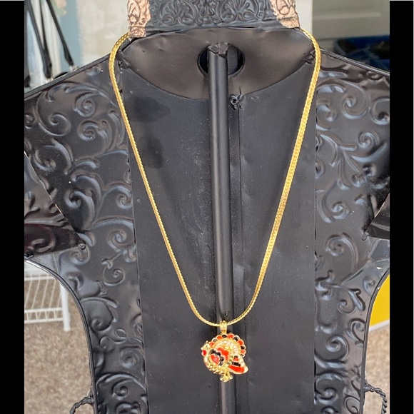 ACCESSOCRAFT N.Y.C. Turkey Necklace Earrings Fall Thanksgiving Enamel Jewelry - Picture 6 of 16